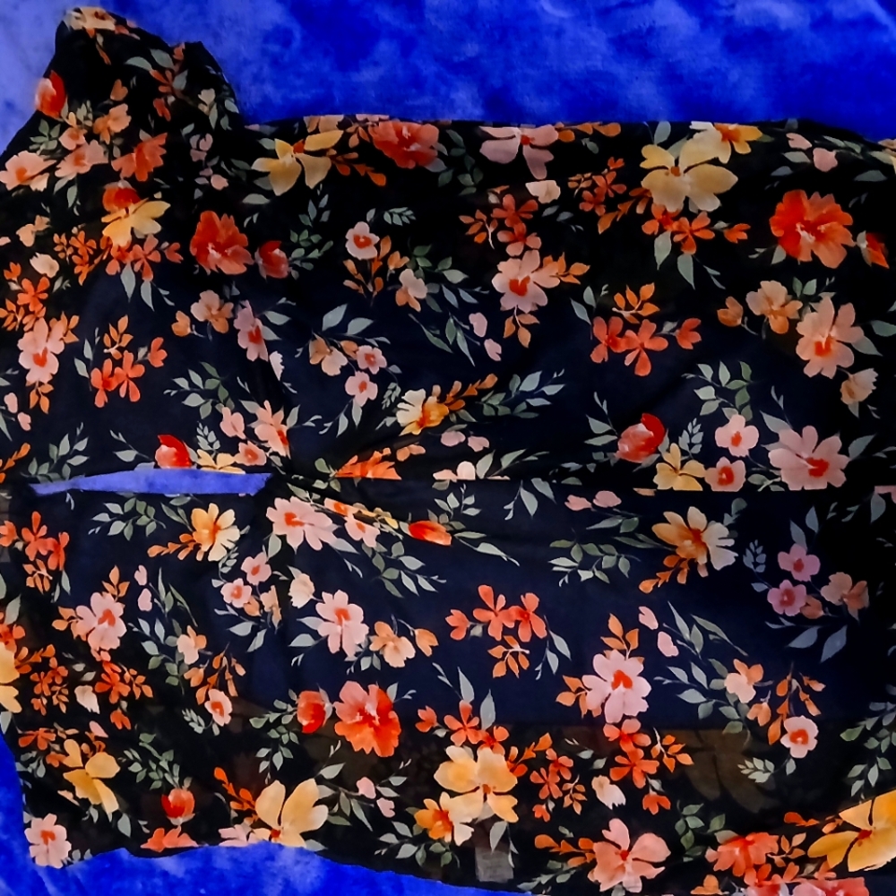 Floral Print Kimono